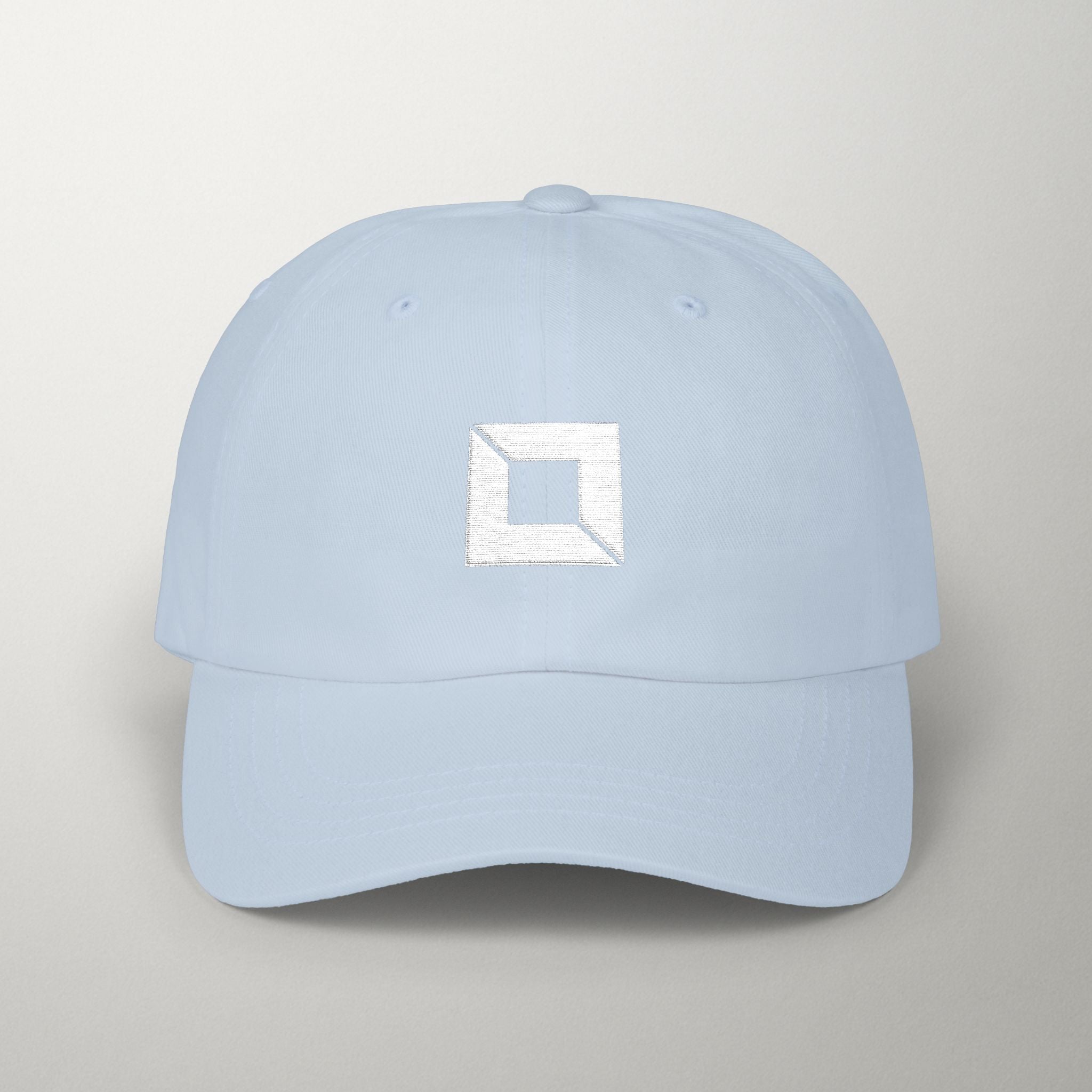 PredictBase Classic Dad Cap | White Embroidered PrediBot Edition