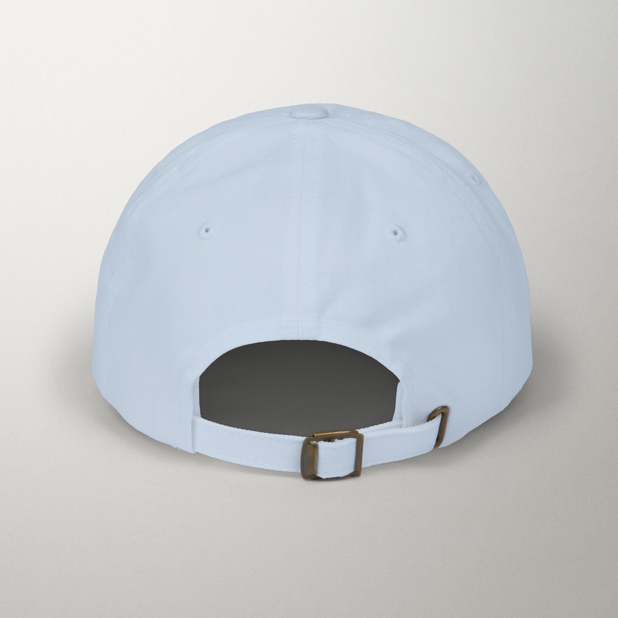 PredictBase Classic Dad Cap | White Embroidered PrediBot Edition