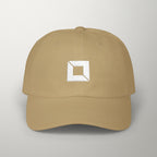 PredictBase Classic Dad Cap | White Embroidered PrediBot Edition