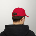 PredictBase Classic Dad Cap | White Embroidered PrediBot Edition