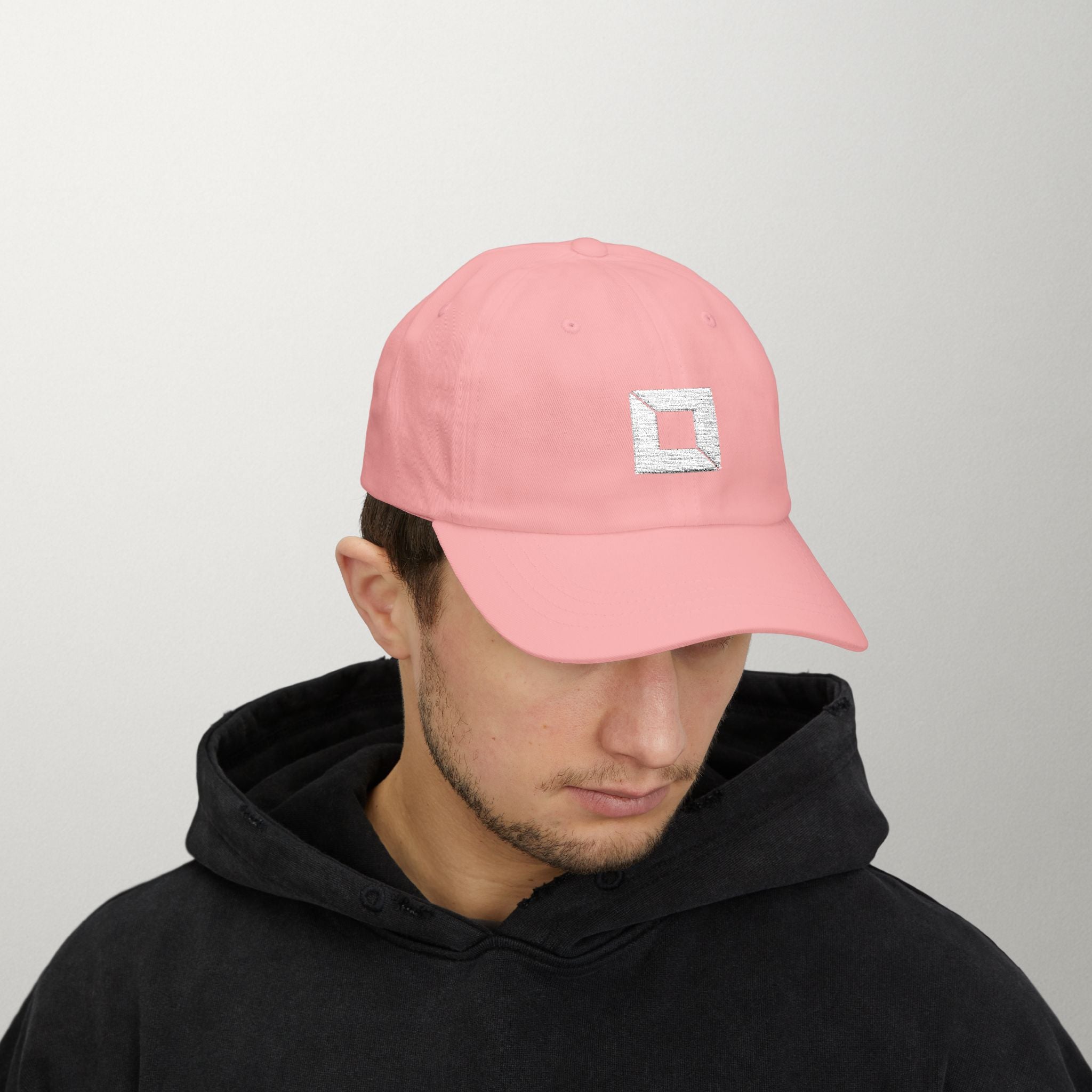 PredictBase Classic Dad Cap | White Embroidered PrediBot Edition