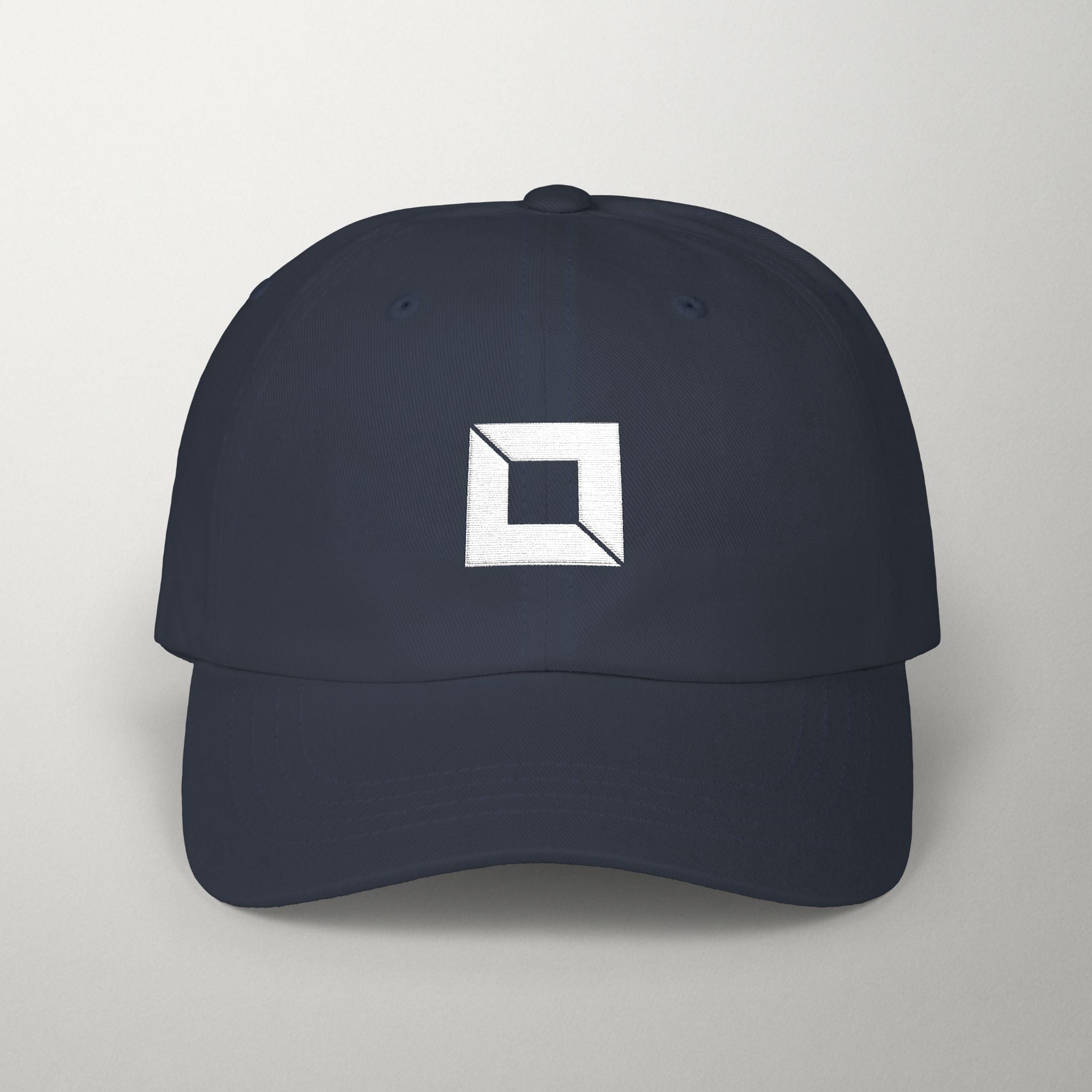 PredictBase Classic Dad Cap | White Embroidered PrediBot Edition