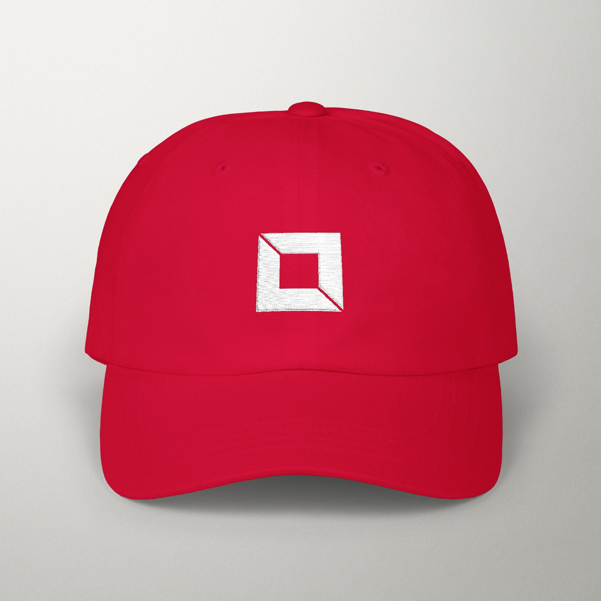 PredictBase Classic Dad Cap | White Embroidered PrediBot Edition